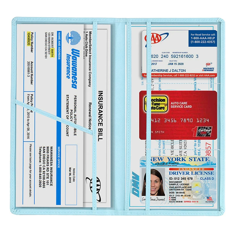 Car Registration Insurance Card Holder Driving License Cover Handwork Car Auto