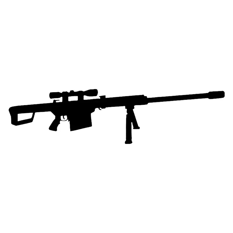 Personality Barrett 50 Caliber Modeling Popular Car Sticker PVC Fashion Auto Window Bumper Waterproof Quality Decal Decor