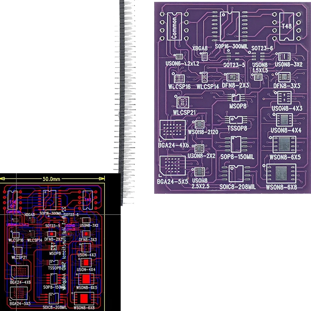 

Original 22-in-1 SMD Adapter Support SOP8/16 WSON8 TSSOP8 XSON8 DFN8 USON8 WLCSP TDFN8 BGA12 BGA8 BGA24-DIP8 NOR SPI FLASH NAND