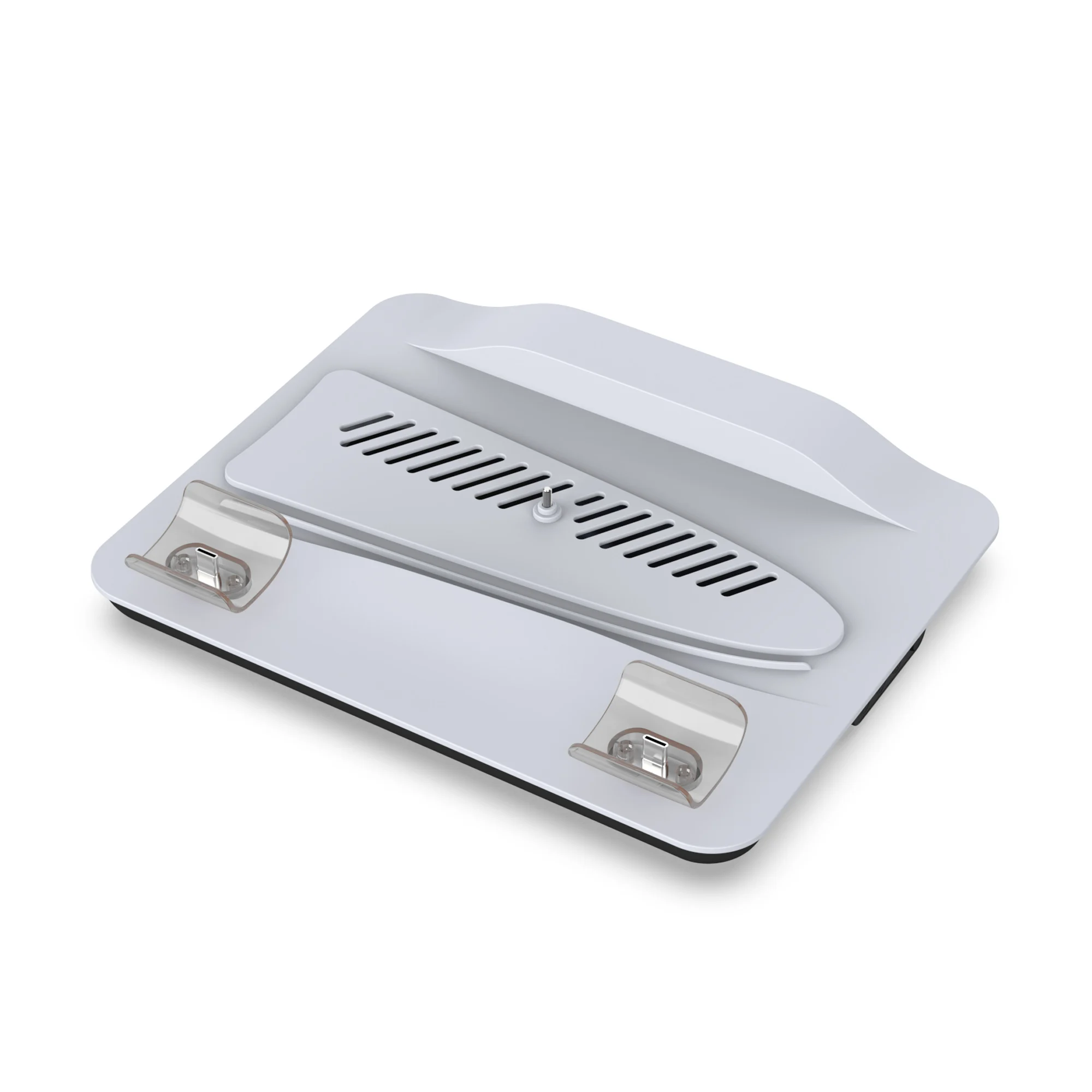 Multifunctionele verticale koelstandaard voor PS5/PS5 Slim/PS5 Pro – Met controller-oplaadstation, 3 draaibare snelheden & USB-poort