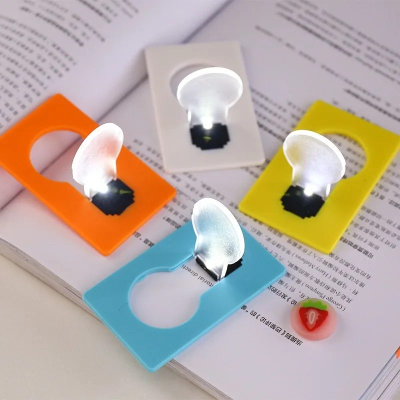Mini Glowing Folding Card Led Night Light Bulb Creative Portable Practical Gift for Daily Household Present Use Light Lamp
