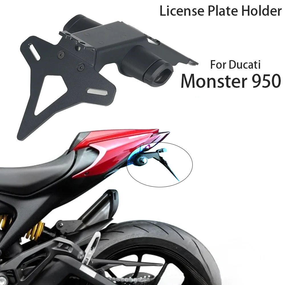 

Motorcycle Rear Short Tail Stock License Plate Holder Tailstock Bracket Kit For Ducati Monster 950 Monster950 2021-up 2022 2023