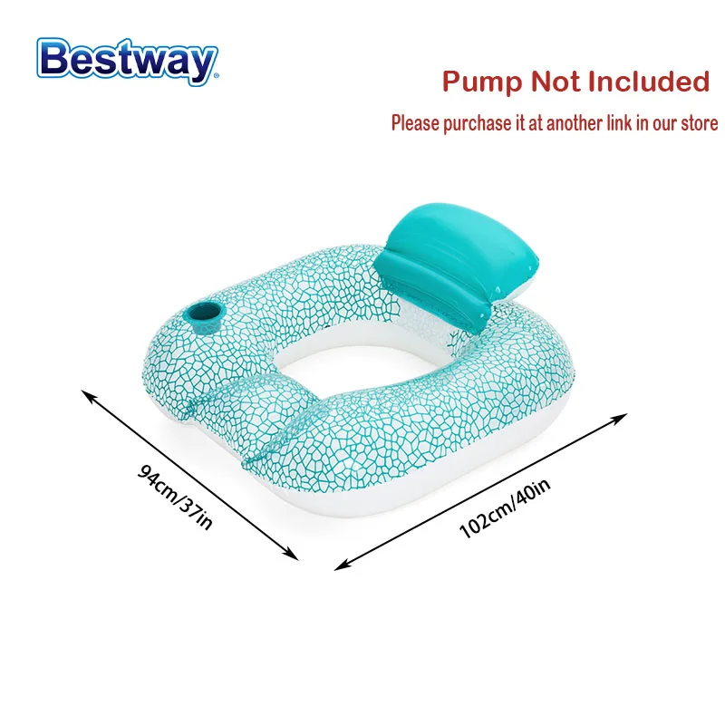 Bestway 43097 3pcs/2pcs/1pc Floating Pillow Chair, Deluxe Inflatable Pool Floating Chair, Water Lounger, Inflatable Pool Floatin