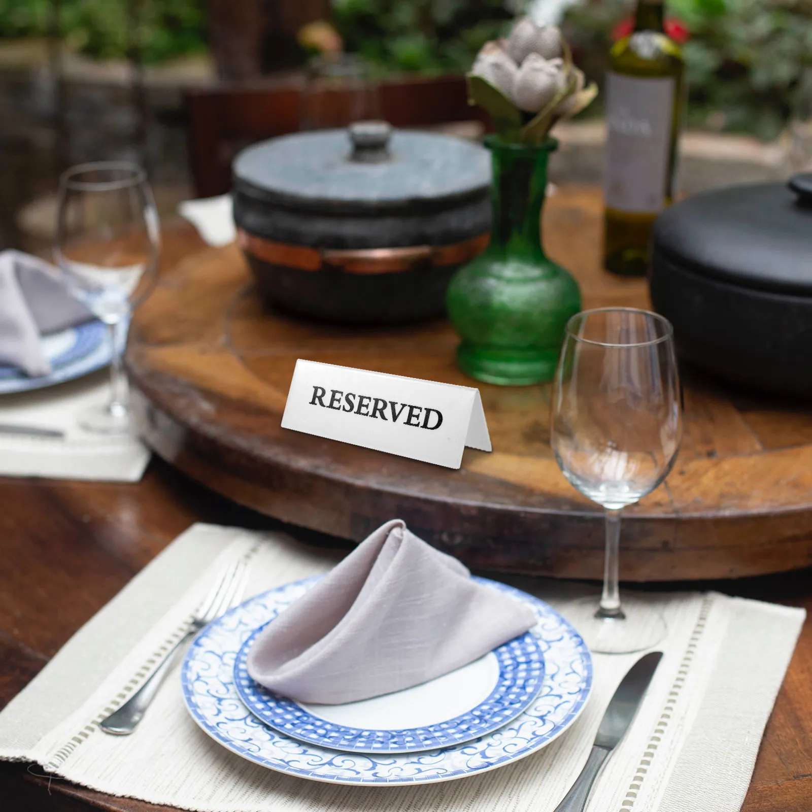 2Pcs Reserved Signs for Chairs Seating Reservation Signs Wedding Party Restaurant Banquet Event Use Reserved Sign