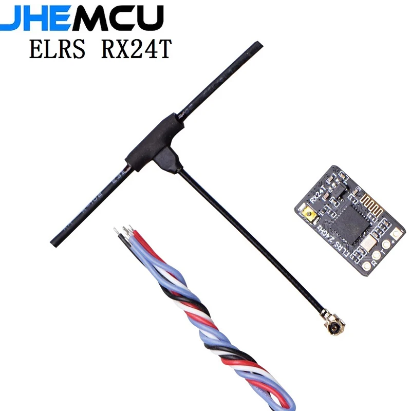 JHEMCU ExpressLRS RX24T 2.4G ELRS Radio Nano Long Range Receiver for FPV Racing Freestyle Long Range Drones DIY Parts LR4 LR5