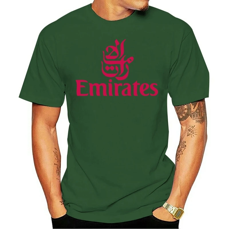 FLY EMIRATES Airlines T-shirt Top Lycra Cotton Men T shirt New Design High Quality Digital Inkjet Printing