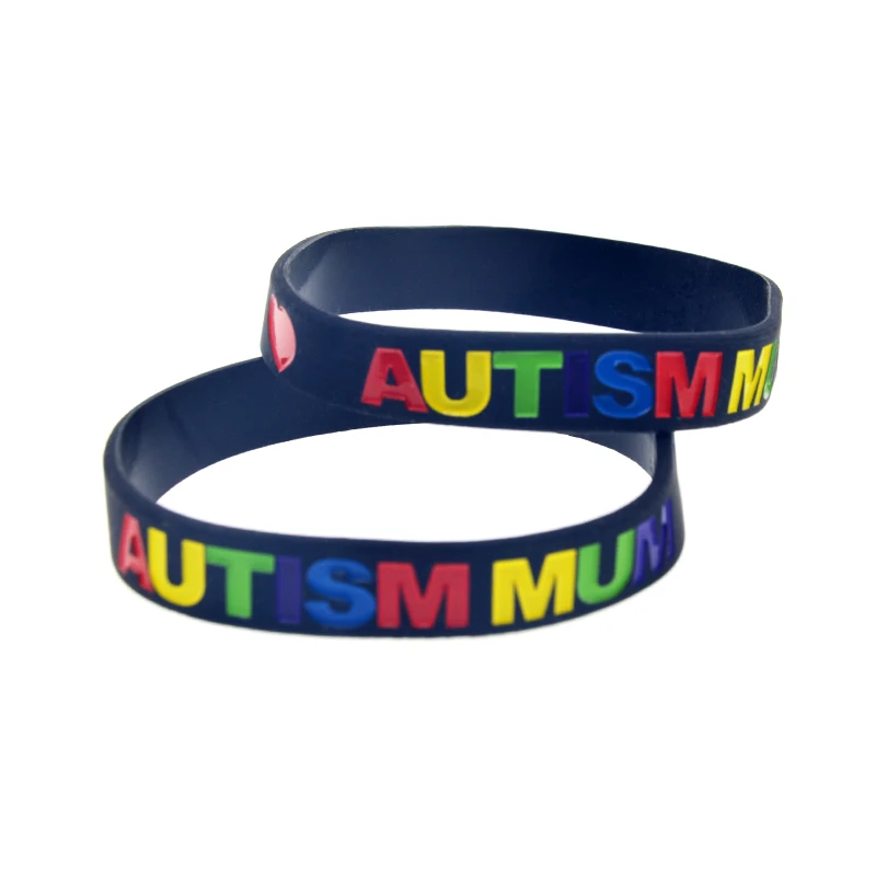 1 Stück Autismus-Mutter-Silikonarmband, Autismus-Bewusstseins-Gummiarmreif, Wohltätiges Geschenk, Handband – Detail 8