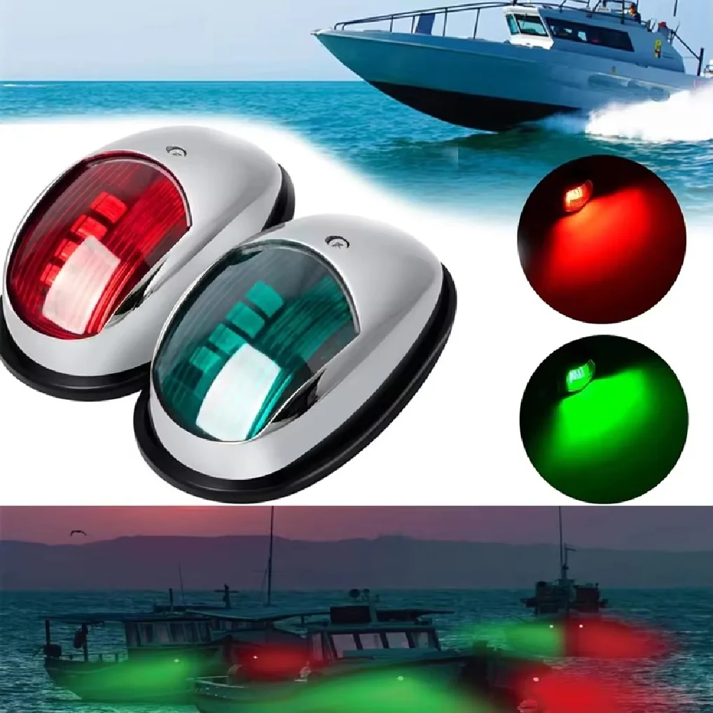 10-30V LED Navigation Light Signal Warning Waterproof Lamp Starboard Port Side Indicator For Marine Boat Yacht Truck Trailer Van