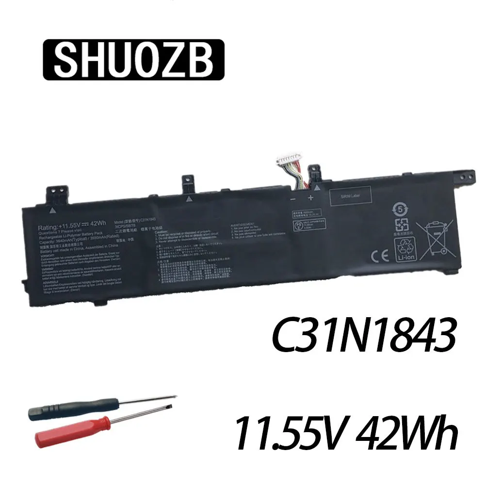 

11.55V 42Wh C31N1843 Laptop Battery For ASUS VivoBook S14 S432 S432FA S432FL S15 S532 S532FA S532FL X432FA X532FL 0B200-03430000