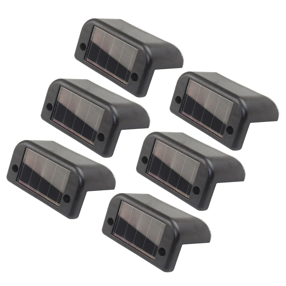 

6pcs Solar Stair Lights Waterproof Aaa Rechargeable Led Railing Outdoor Security Lighting For Fence Yard Path Walkway