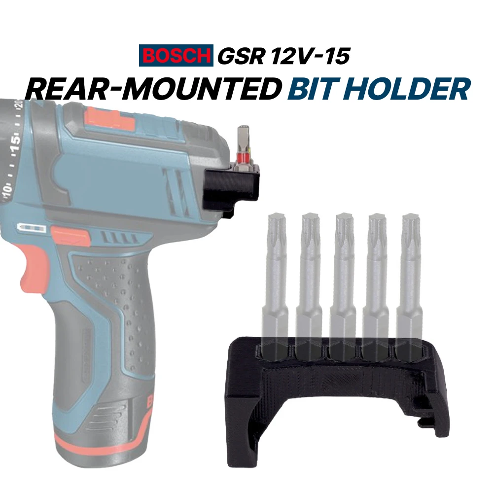 

Compatible Bosch GSR12V-15 Rear-Mounted Bit Holder for Power Tools