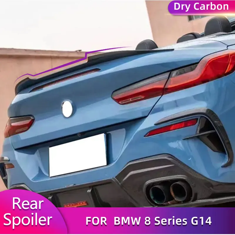 

Сухой УГЛЕРОДНЫЙ Задний спойлер для багажника крылья для BMW 8 серии G14 840i трансформер 2 двери 2018-2022 Автомобильный задний спойлер крышка багажника