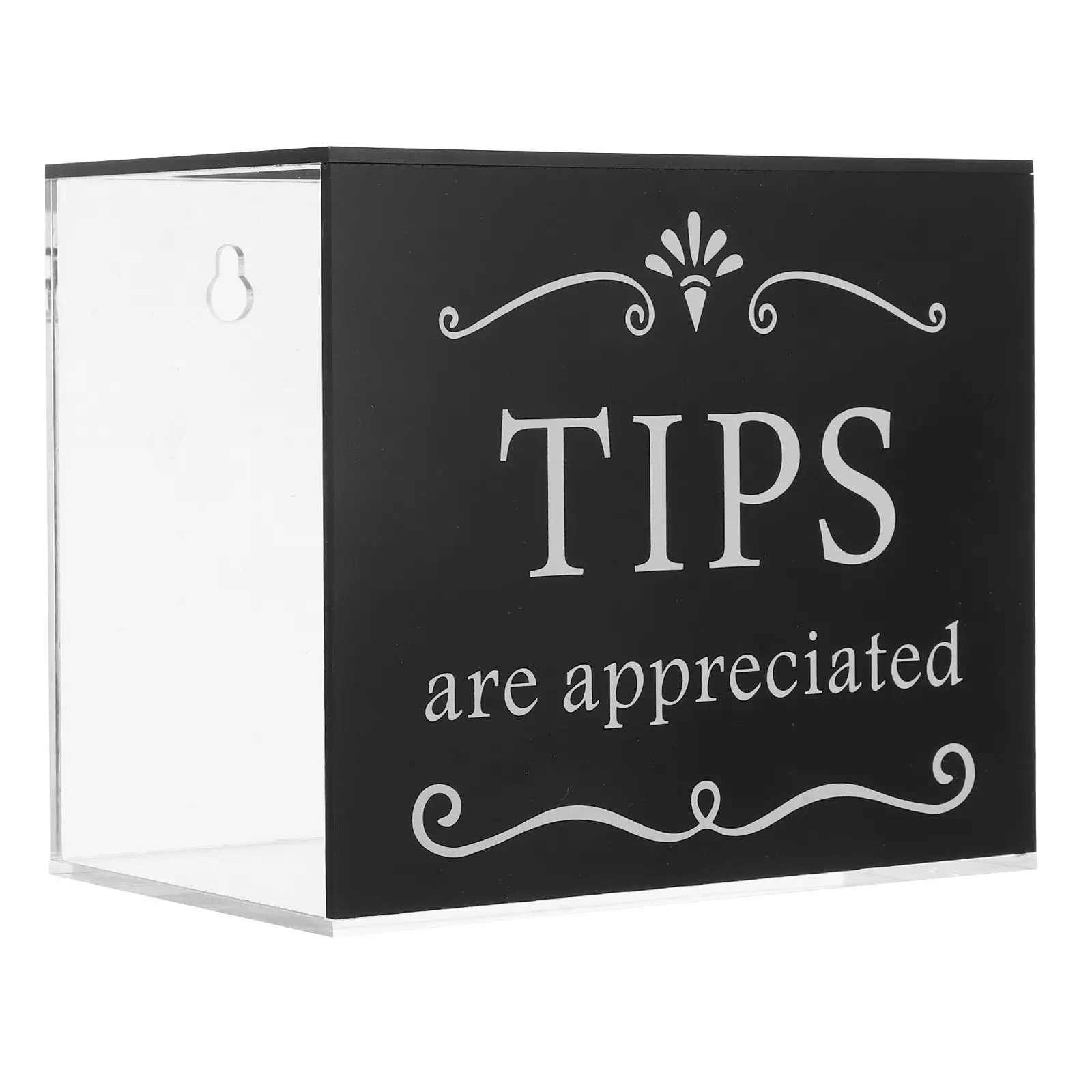 Premium Acrylic Suggestion Box with Lock and Key Transparent Money Bank Drop Box for Tips Donations Raffle Entries Ballot Voting