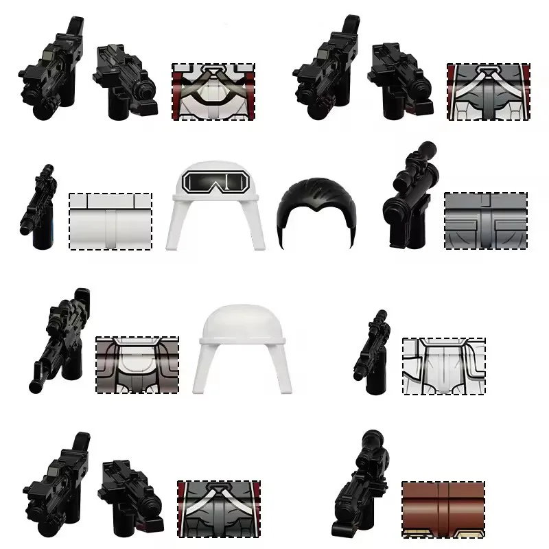KDL861 K2389-2396 Mini Assembly Action Figure Assembly Toy Children's Puzzle Block Gift