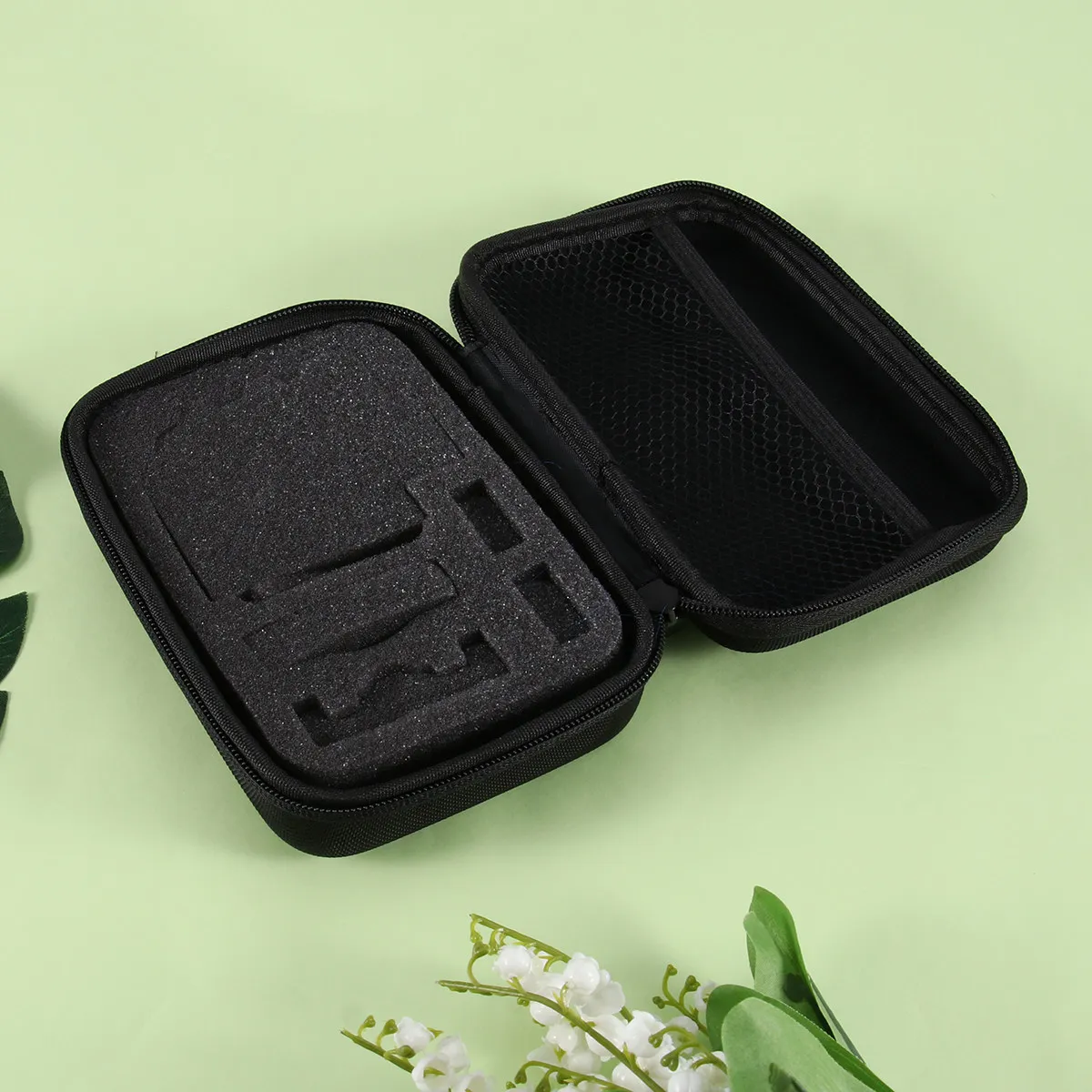 Black Small Camera Storage Bag with Adjustable Carrying Strap Perfect for Travel Home Use Safely Stores Camera Accessories