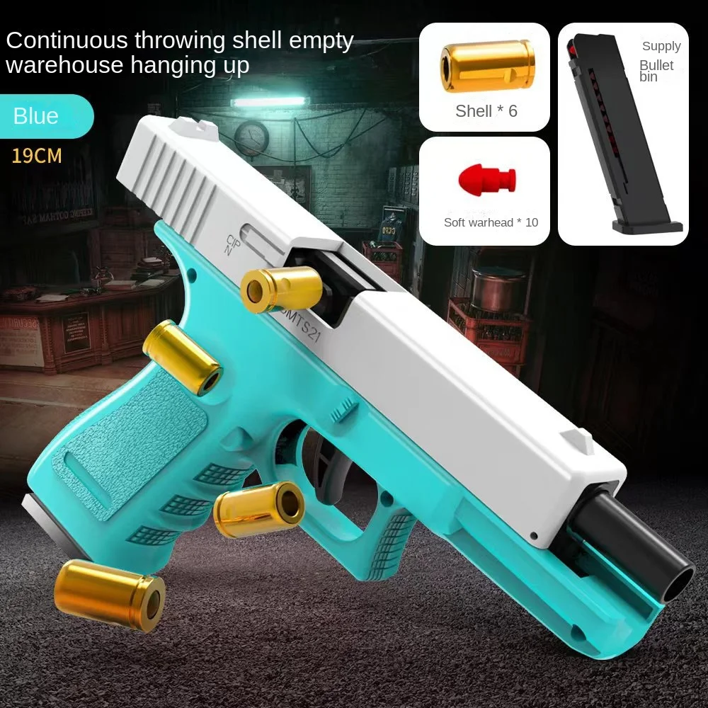 Kid gift soft bullet toy gel blaste Handgun black Glock Pistol EVA Foam Darts Bullets Gun Simulation Model Pistol Beginner