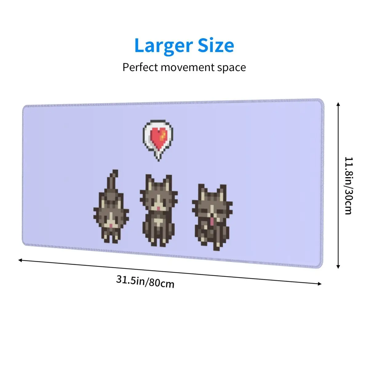 Large Mouse Pad Stardew Valley GreyGray Cat Gamer PC Laptop Mats Keyboard Carpet Computer Gaming Office Accessories Desk Mat