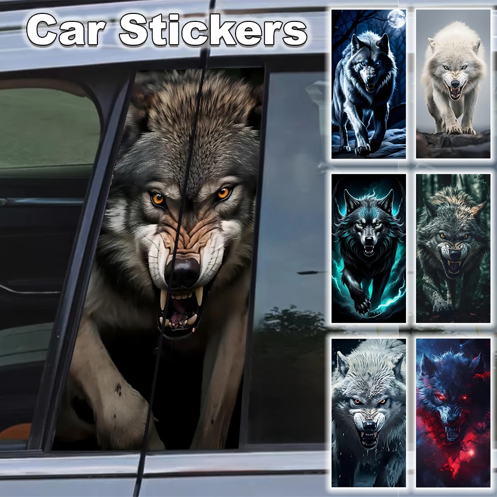 

Wolf King car sticker joint car B-pillar waterproof sunscreen vinyl decal car center pillar cover scratch decorative accessories