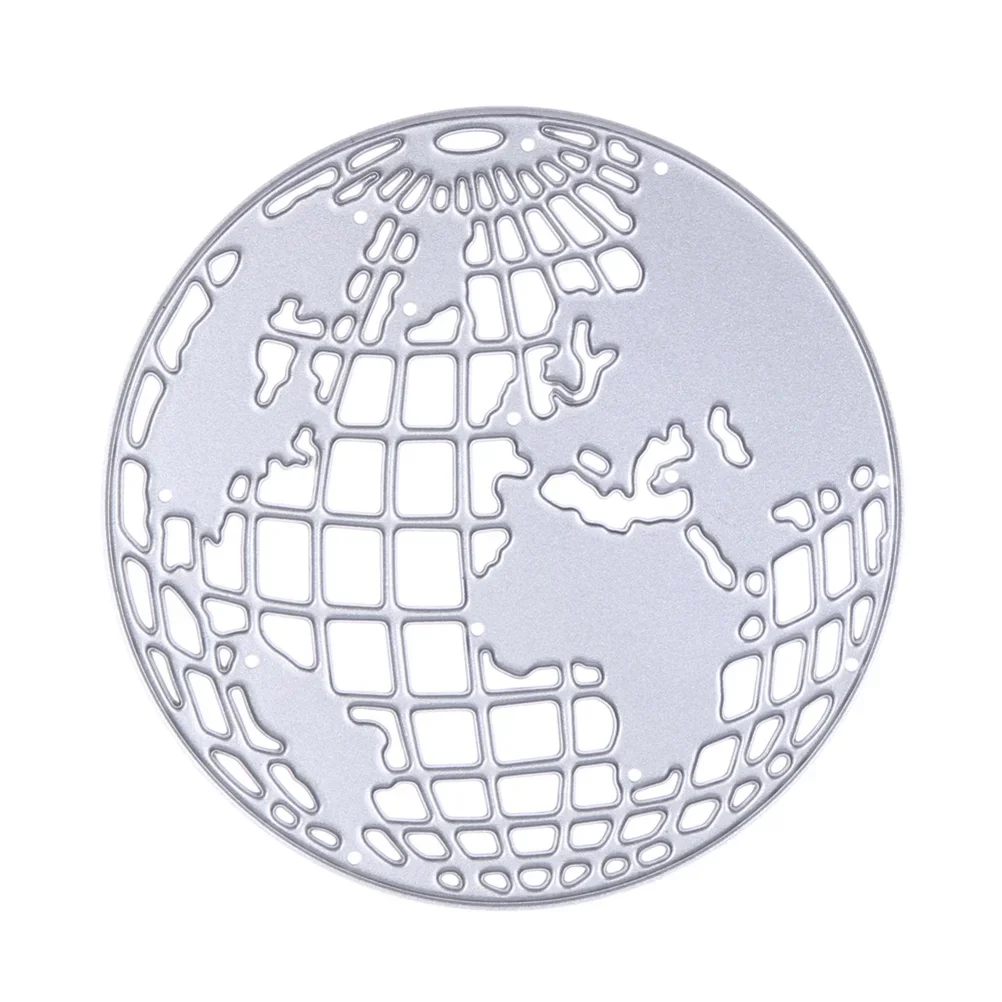 Metal Globe World Earth Paper Craft Tool Die Cutter Cutting Dies Scrapbook Stencils Photo Album Decorative Embossing Template