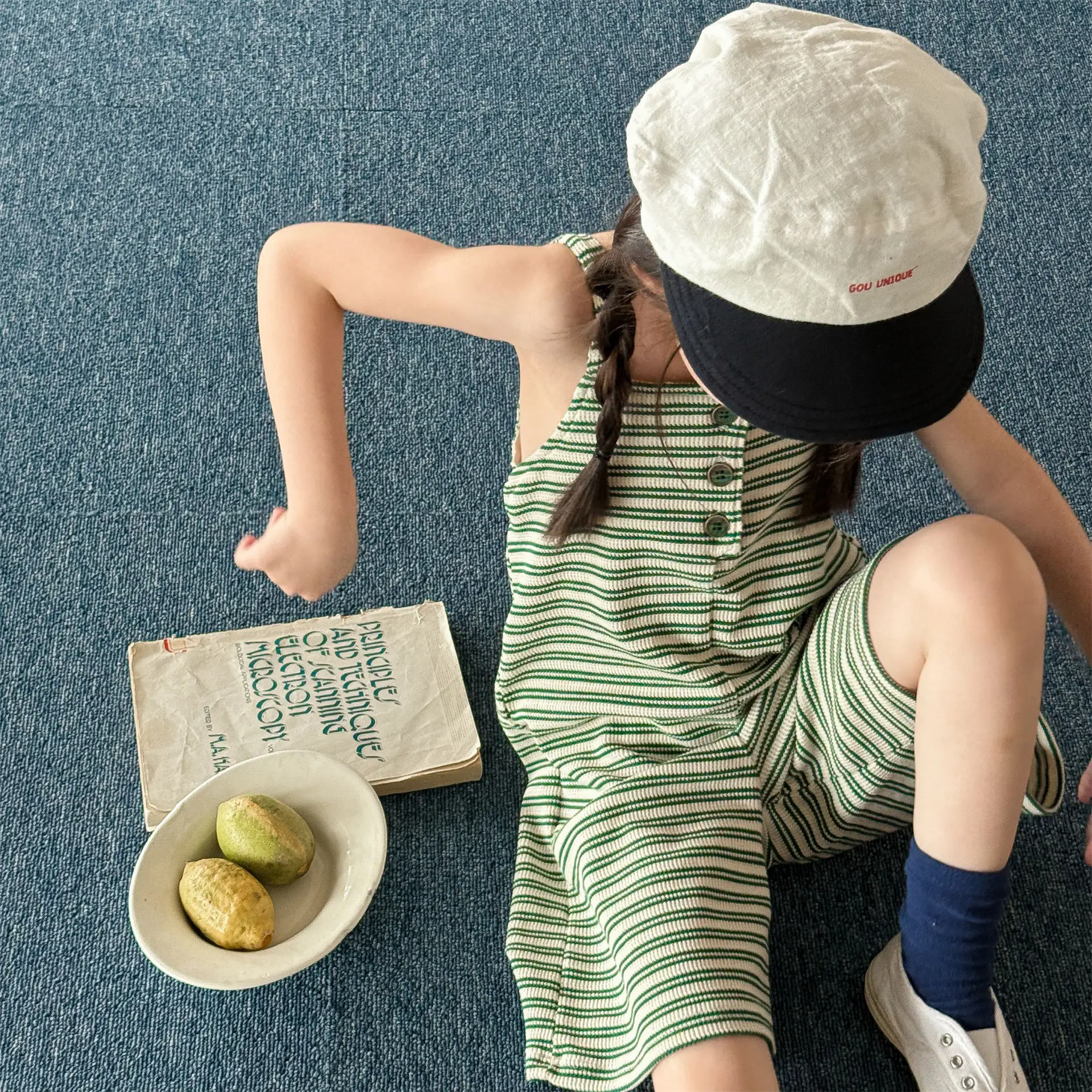2026 Summer New Children Loose Casual Overalls Toddler Girls Sling Jumpsuit Cotton Boys Thin Striped Strap Shorts Kids Clothes image 2