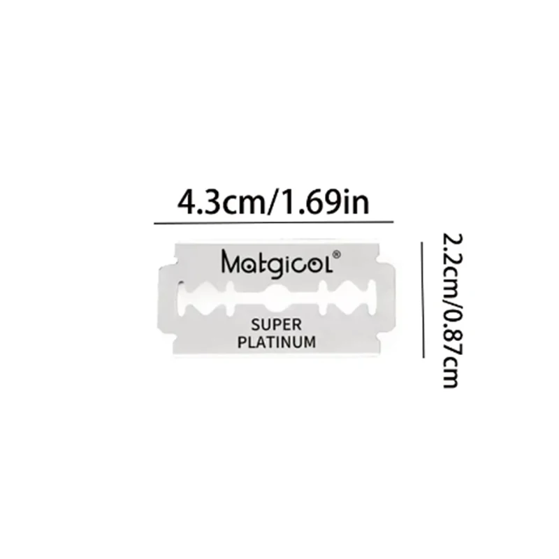 10/20/30/50/100 قطعة شفرة مزدوجة الحافة من الفولاذ المقاوم للصدأ شفرات حلاقة آمنة حادة للغاية لشفرة الحلاقة اليدوية