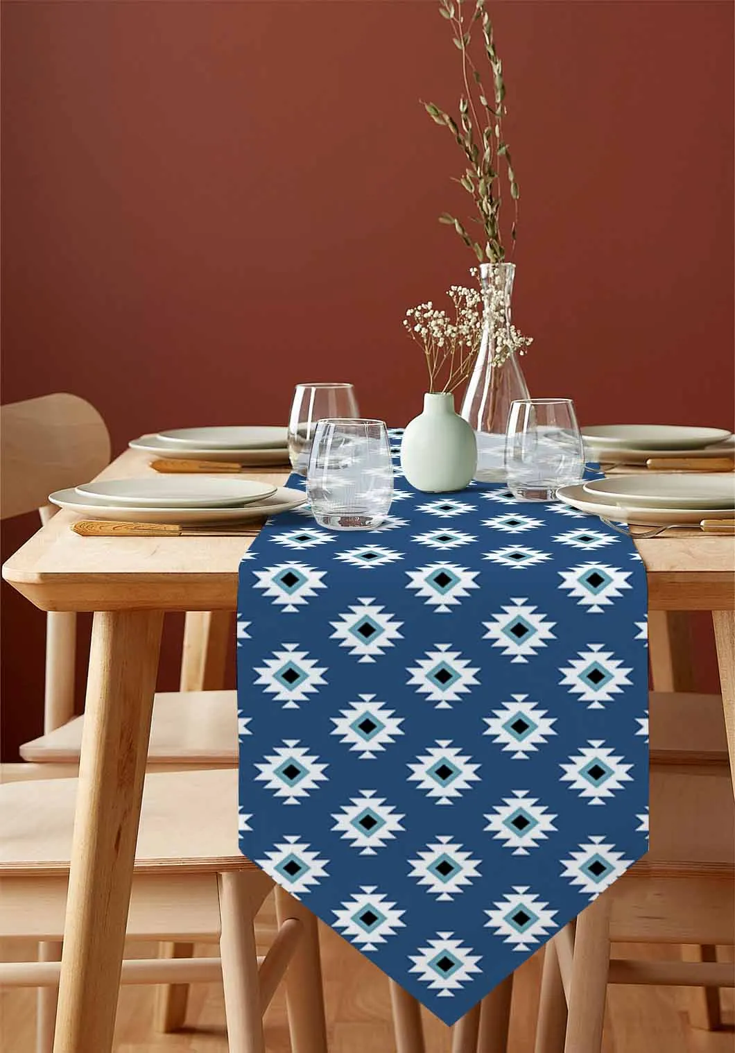 Bohemian Aztec Texture Table Runner Holiday Party Tablecloth Kitchen Dining Table Runners Wedding Decorations