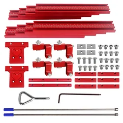 1200mm Parallel Rail Guide System Woodworking Track Saw Guide Rail Aluminium Circular Saw Track Set Fixed Guide Rail Bracket