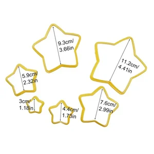 Weihnachtsbaumkekse, Kunststoff, DIY, 3D, Neujahr, Kekse, Lebkuchenhersteller, Siegel, Backzubehör, 6pcs, Set 8 Hauptverkäufe von Weihnachtsschneidungen - №7