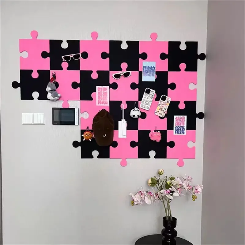 Simplicity 3D Puzzle Felt Board Wall Stickers Message Board Photo Wall Works Background Wall Cork Bulletin Display Board Decor