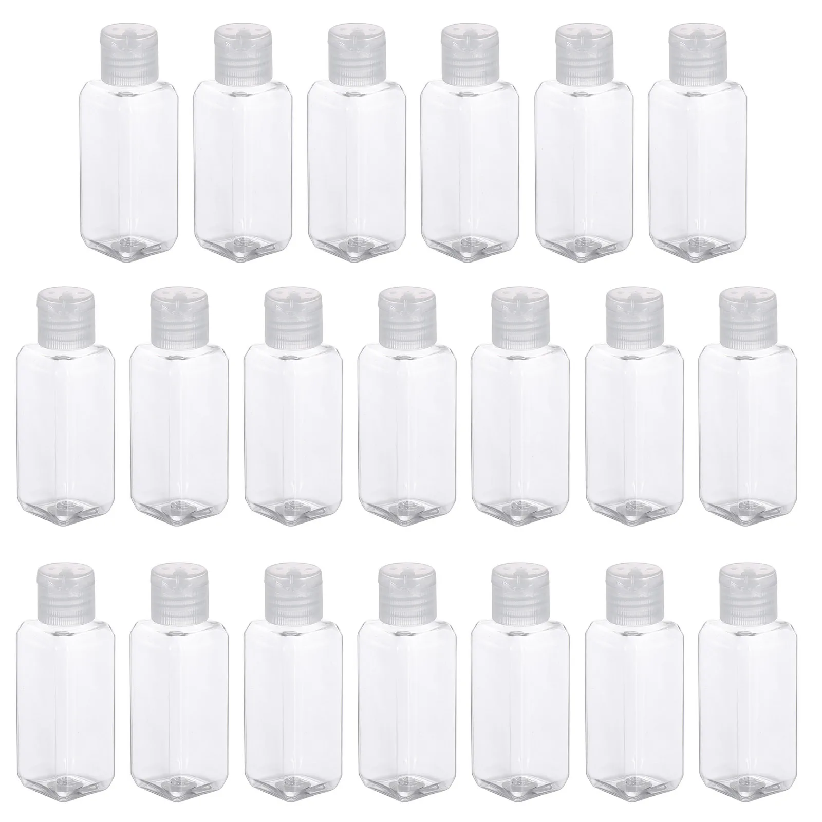 

20 Pcs Alcohol Plastic Bottle Empty Containers Portable Travel Outdoor Cosmetics Refillable