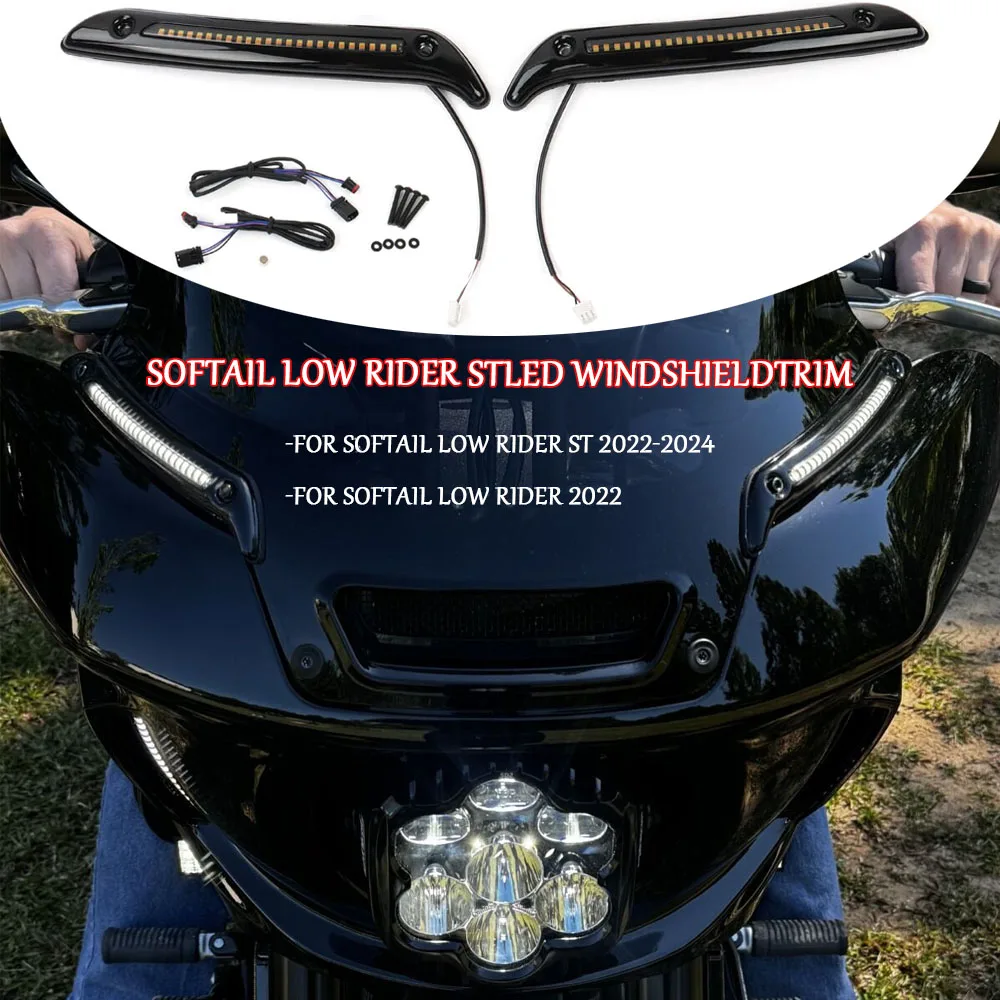 New Motorcycle Accessories SOFTAIL LOW RIDER STLED WINDSHIELDTRIM For Harley Softail Low Rider ST 2022-2024