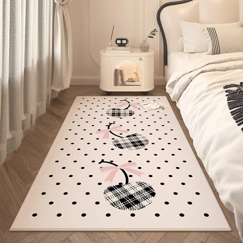 

Long Strip Rugs for Bedroom Bedside Floor Mats Runner Rug Fashion Soft Plush Girl Room Carpet Machine Washable Foldable Mat 카펫