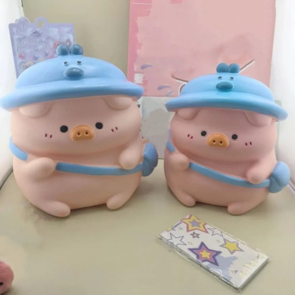 Vinyl Cartoon Schwein Spardose Beständig Herbst Große Kapazität Spardose Lustige Kawaii Nette Sparschwein Hause Dekoration