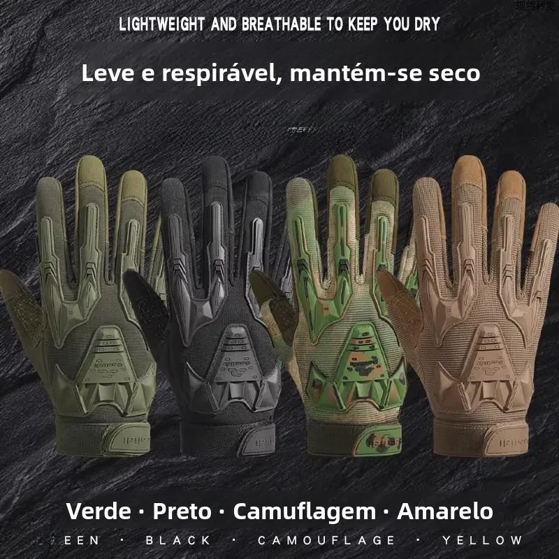 tactical-full-finger-men's-gloves-outdoor-mountain-biking-motorcycle-protective-anti-fall-wear-resistant-touchscreen-compatible