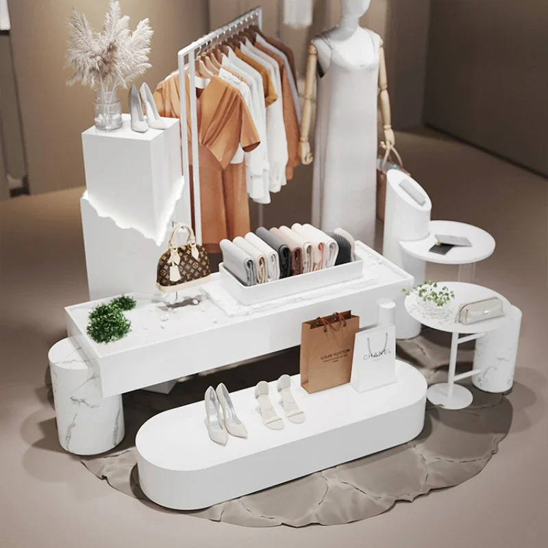 

Rack Clothing Special Props White Paint Clothes Zhongdao Display Display Stand