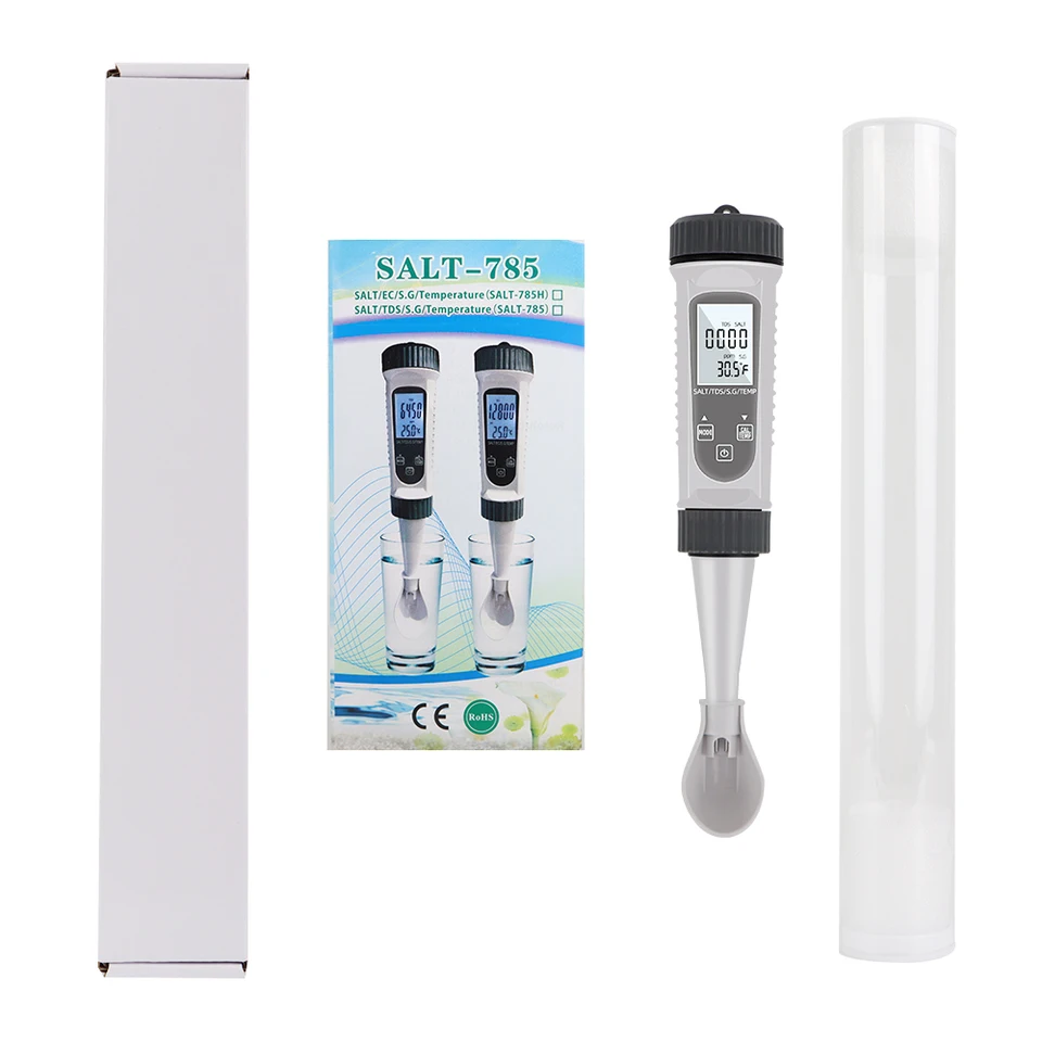 4-in-1 Salinometer Digital TDS EC SALT S.G Temp Concentration Meter Sea Water Salinity Meter Farming Fish Pond Soup