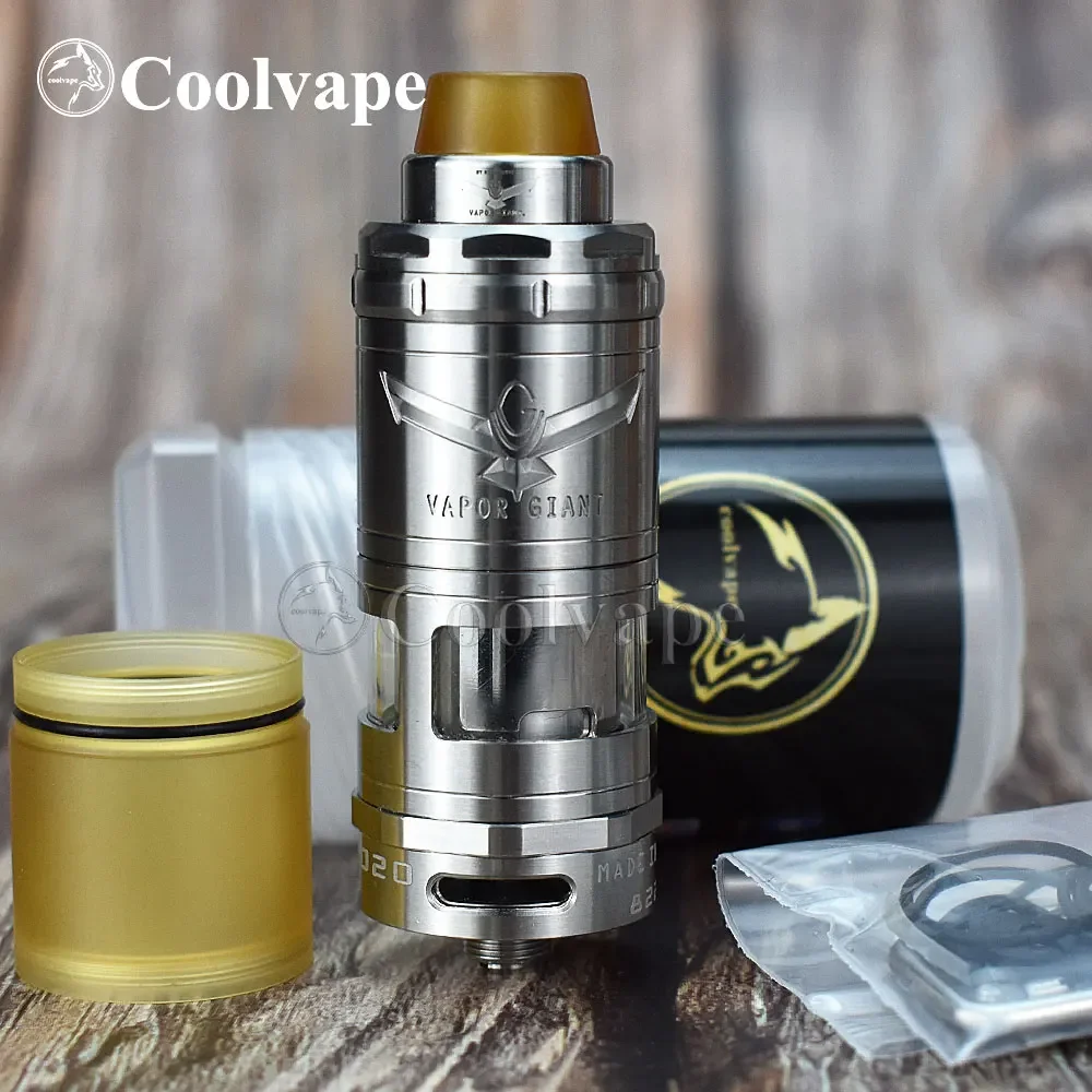 WOLFCOOLVAPE RTA Serbatoio Vapor Giant V6S 2020 Edition 23mm 5.5ml 7ml Sistema Topfill Flusso d'aria regolabile Atomizzatore a bobina singola