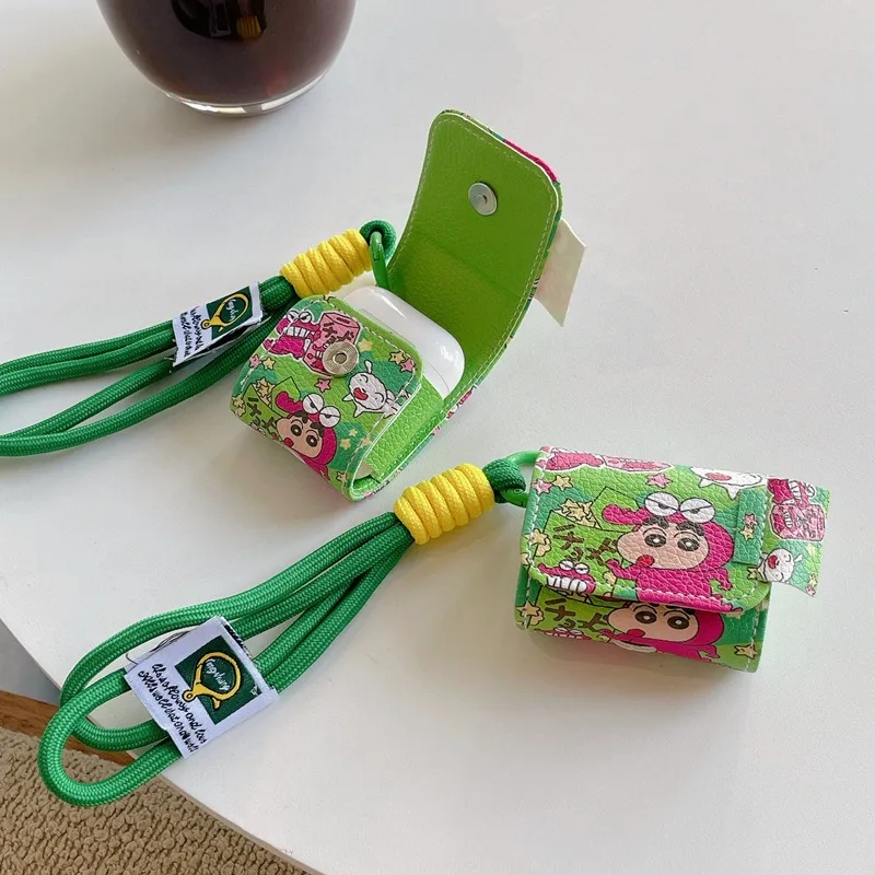 

Чехол для наушников серии Kawaii Shinchan, милый чехол с мультяшным персонажем, защитный чехол для Bluetooth-гарнитуры с креативным принтом, подарок на день рождения