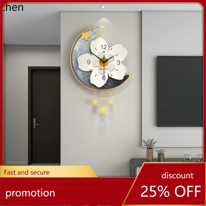 

ZML new wall clock is a modern, stylish home clock for the living room, creative and simple,, with a high-end feel