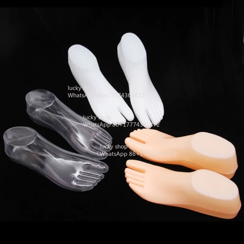 Black and White Transparent Boat Socks Low-top Short Foot Model Boat Socks Invisible Socks Sandals Model Shoe Support