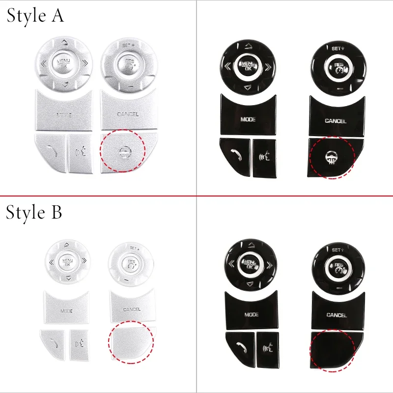 For Land Rover Discovery 5 17-24 Range Rover Sport Vogue 14-17 Aluminum Car Steering Wheel Button Trim Stickers Car Accessories