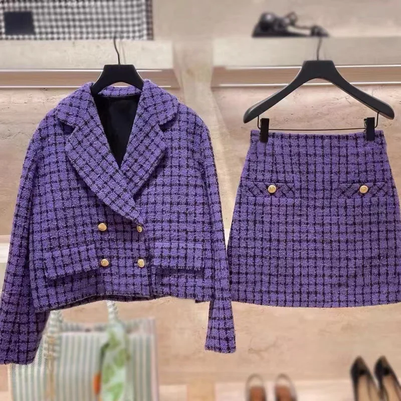 

Ele Commuter Sle клетчатое шерстяное пальто женское осеннее новое поступление Zhaoya Dancer S Home 50656 Long Sve обычная длина