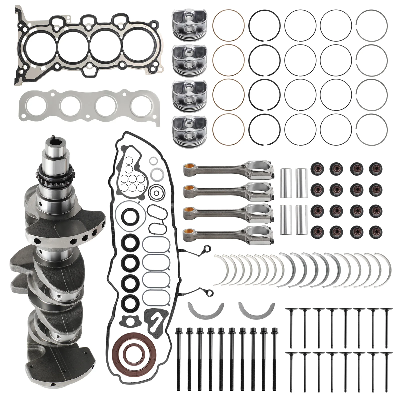 G4NC 2.0L Engine Rebuild Overhaul Kit & Crankshaft Rods Pistons For Hyundai Kia