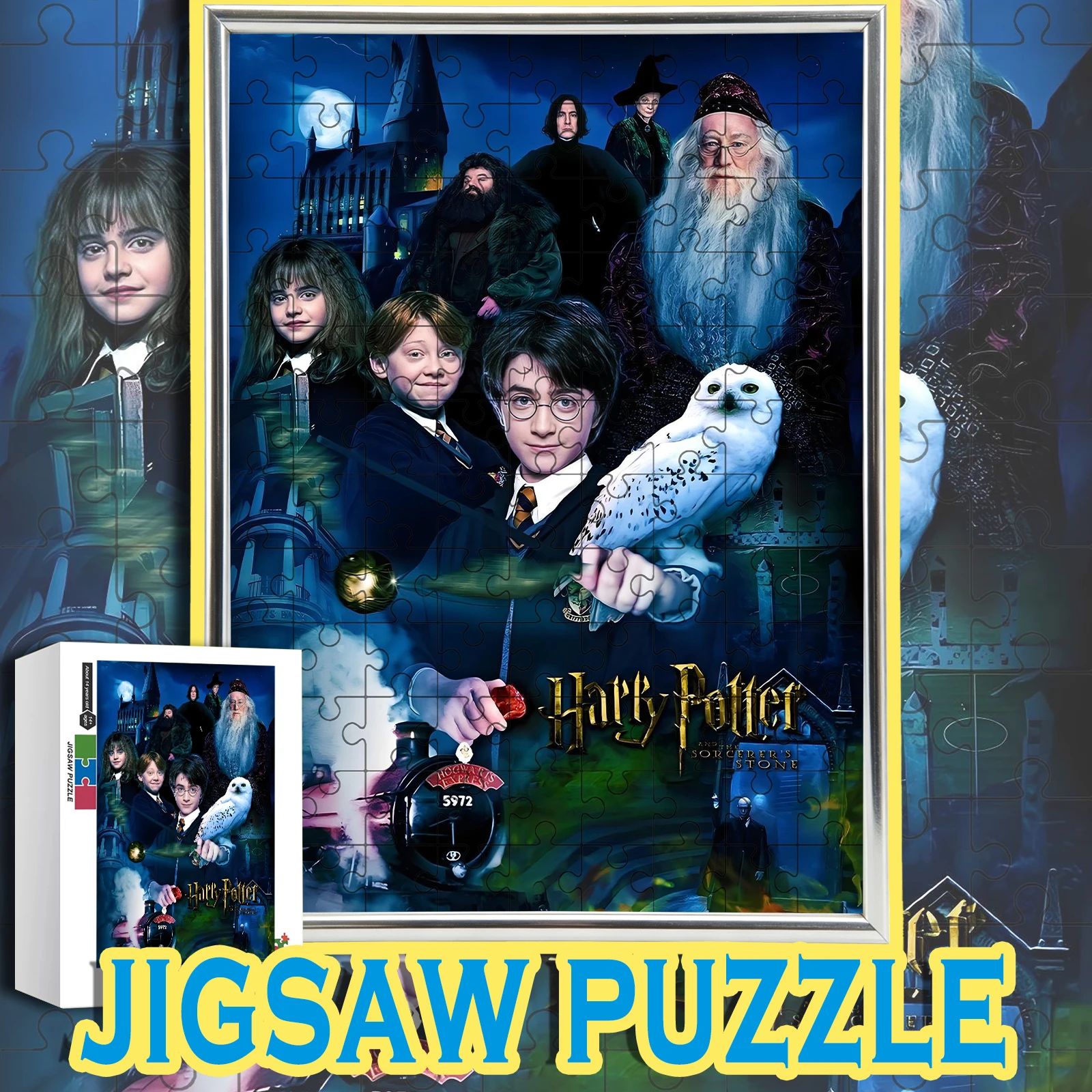 Magic Wizard World Harry Potter Full Characters Hogwarts Hedwig Wooden Jigsaw Puzzle 108/200/300/500/1000pcs Color Box