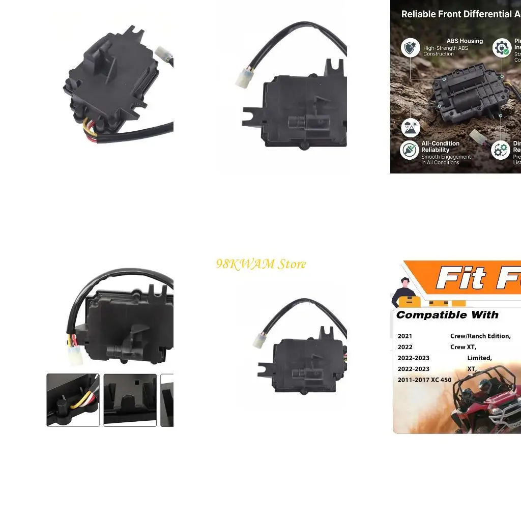 12V Front Differential Actuator Assembly 20W with Integrated Wiring Harness & 4 Wire for ATV UTV 400 425 450 500 650 68UF