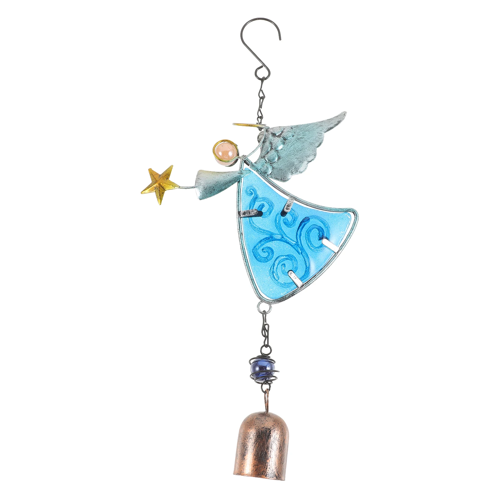 

Glass Painted Outdoor Balcony Hanging Pendant Decor Wind Chime Garden Outdoor Balcony Wind Chime Pendant Chimes Gifts