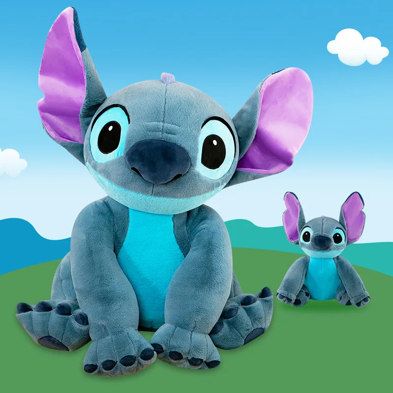 30cm -80cm Disney Giant Size Lilo&Stitch Plush Stuffed Doll Cartoon Animal Couple Sleeping Pillow Softmaterial Toy For Gift