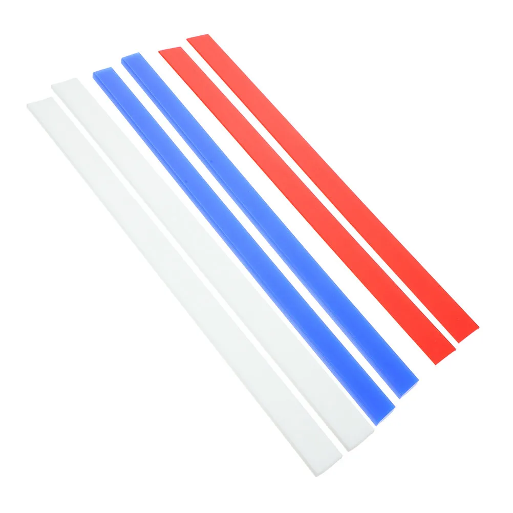 6Pcs Silicone Rolling Pin Thickness Measuring Strip Non Stick Dough Guide for Cookie Biscuit Fondant Noodle Baking Kitchen