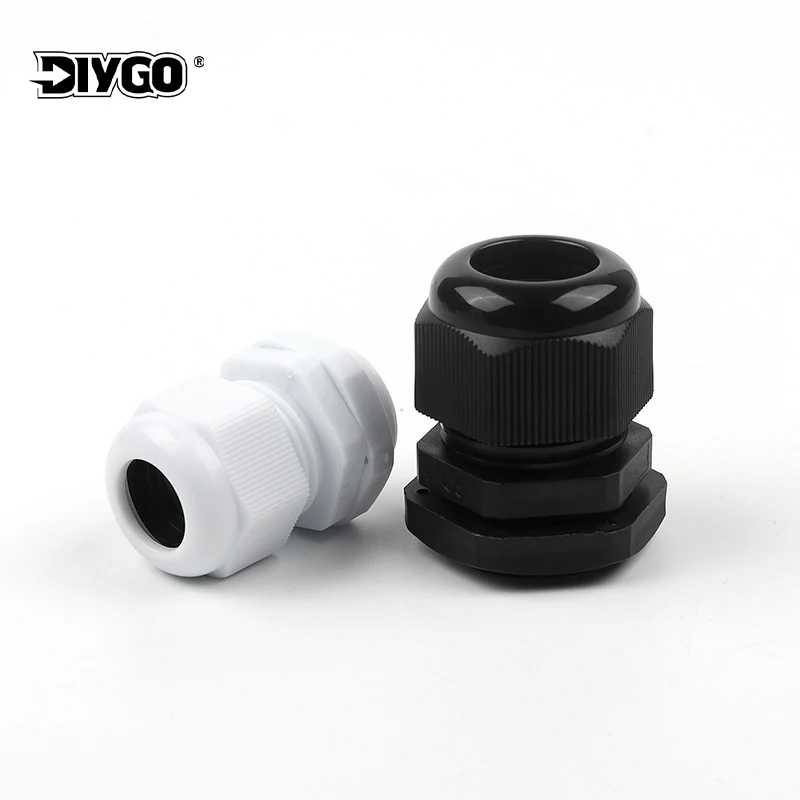 

5PCS Waterproof Cable Gland Black White Plastic Nylon Joint Connector PG7 PG9 PG11 PG13.5 PG16 PG19 PG21 PG25