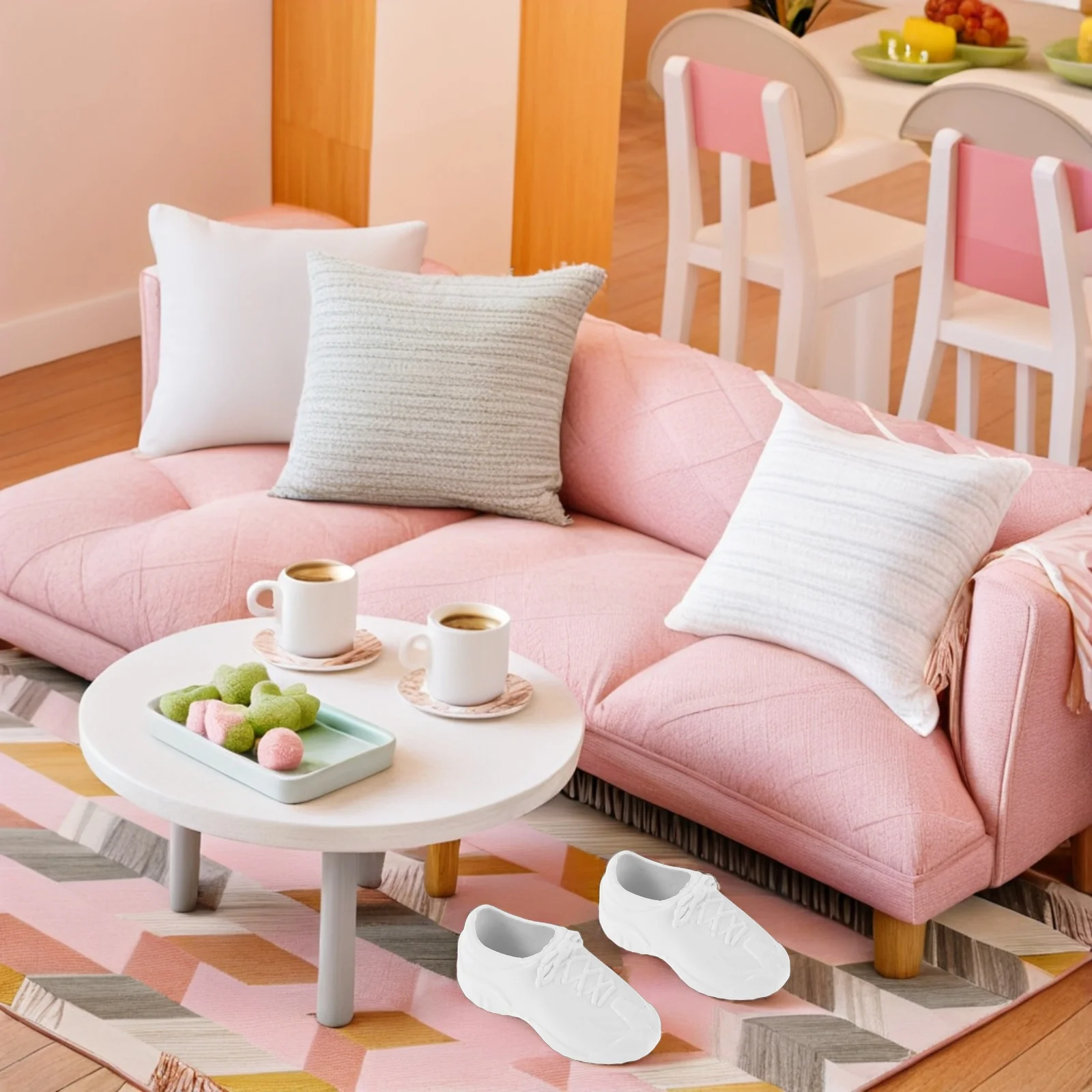 1 set 1 set miniatuurschoenen voor 11 inch stijlvolle plastic kleine schoenaccessoires rollenspel leuk vakmanschap gemakkelijk schoon te maken